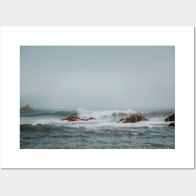 Waves at the Pacific Wall Art by hraunphoto